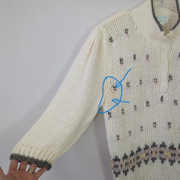 JAMIE SCOTT Vintage Women's sweater sz M long sleeve sweater knitted by hand - Picture 16 of 16